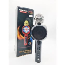 WIRELESS LED BLUETOOTH MICROPHONE WS-1816 BLACK  WIRELESS LED BLUETOOTH MICROPHONE WS-1816 BLACK